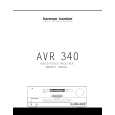 HARMAN KARDON AVR340 Instrukcja Obsługi